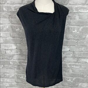 LAmade Angora Black Draped Women Top